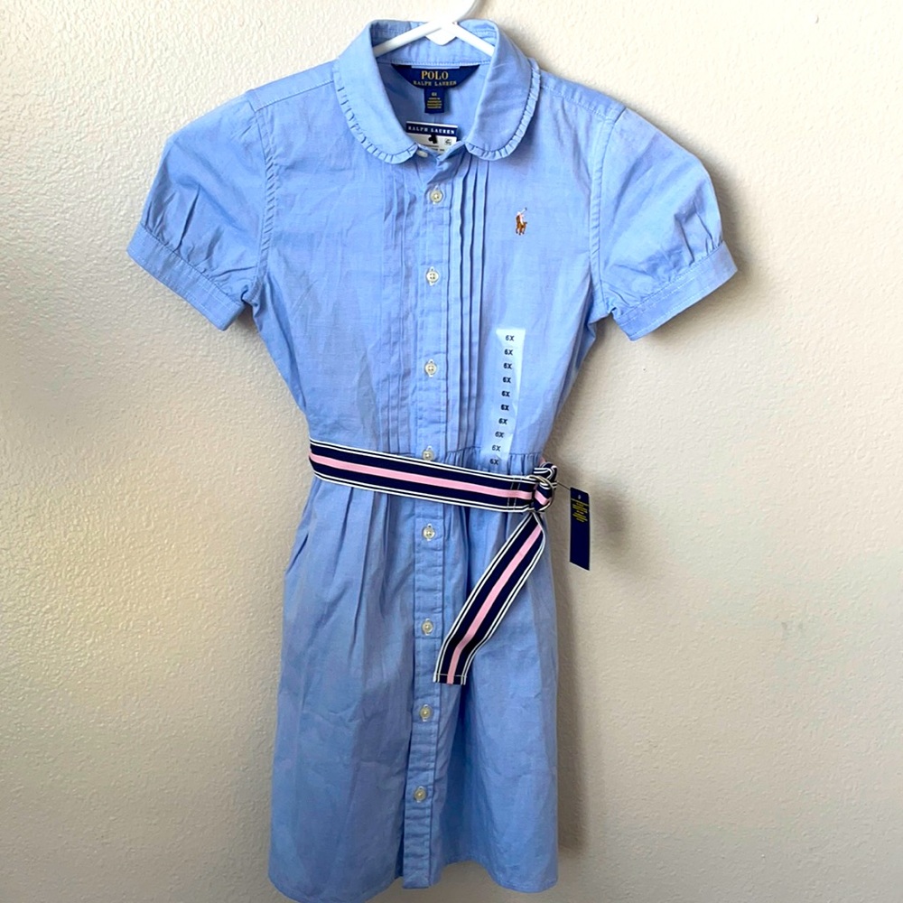 Ralph Lauren Chambray Dress, Girls Sz 6X